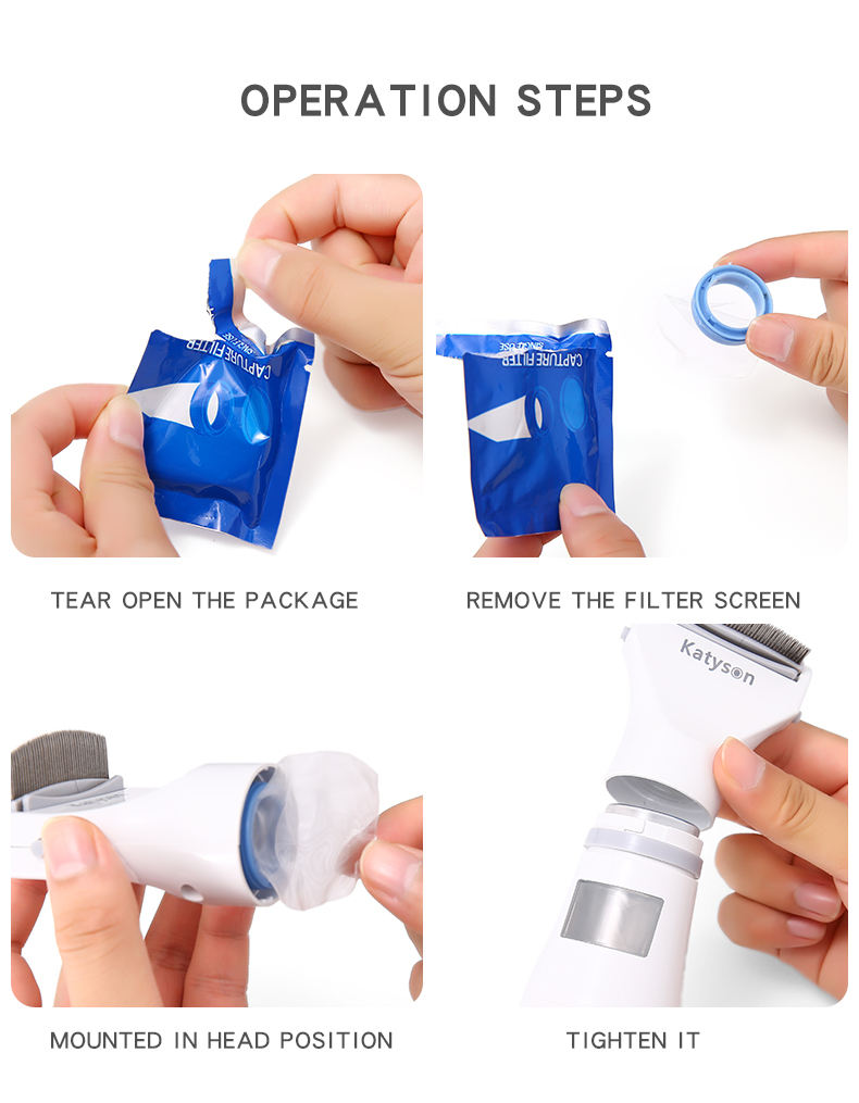 Pet Electric Flea Comb Lice Catcher.